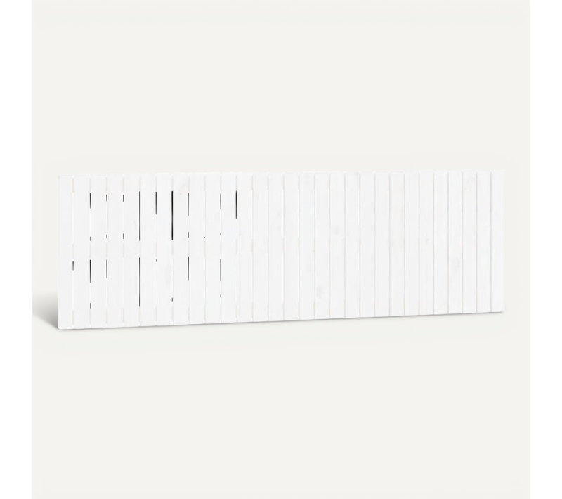 Tête De Lit Murale Blanc 185x3x60 Cm Bois Massif De Pin