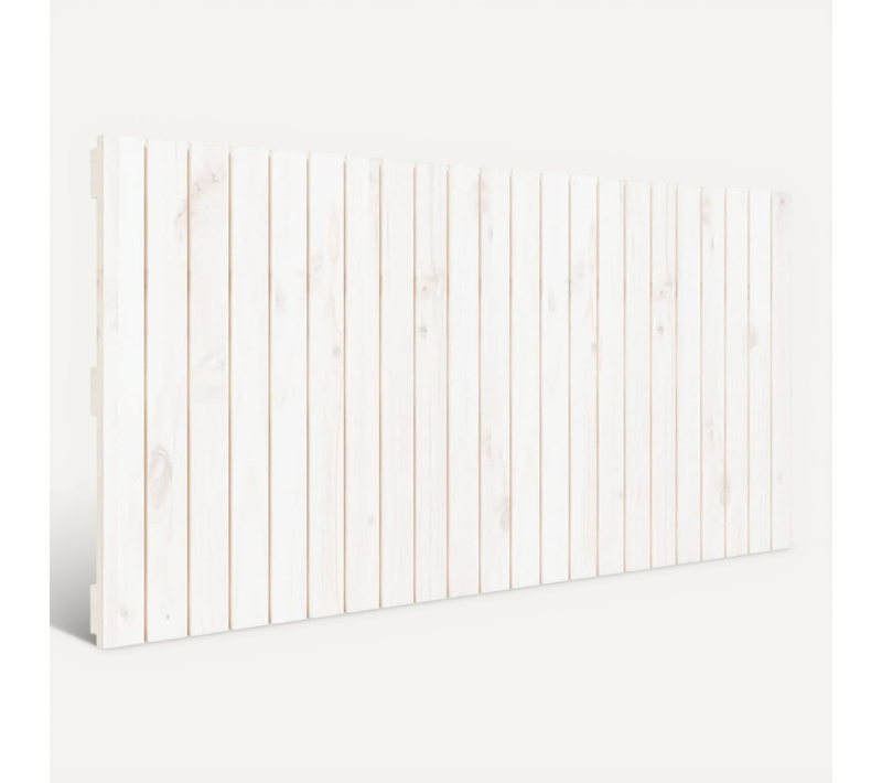 Tête De Lit Murale Blanc 140x3x60 Cm Bois Massif De Pin