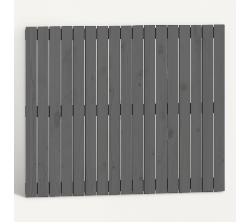 Tête De Lit Murale Gris 108x3x90 Cm Bois Massif De Pin