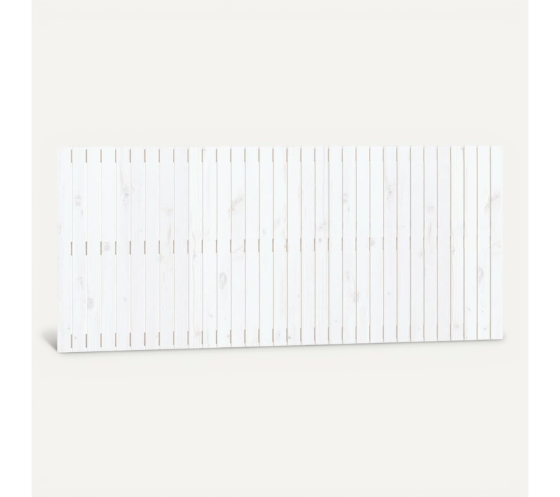 Tête De Lit Murale Blanc 204x3x90 Cm Bois Massif De Pin