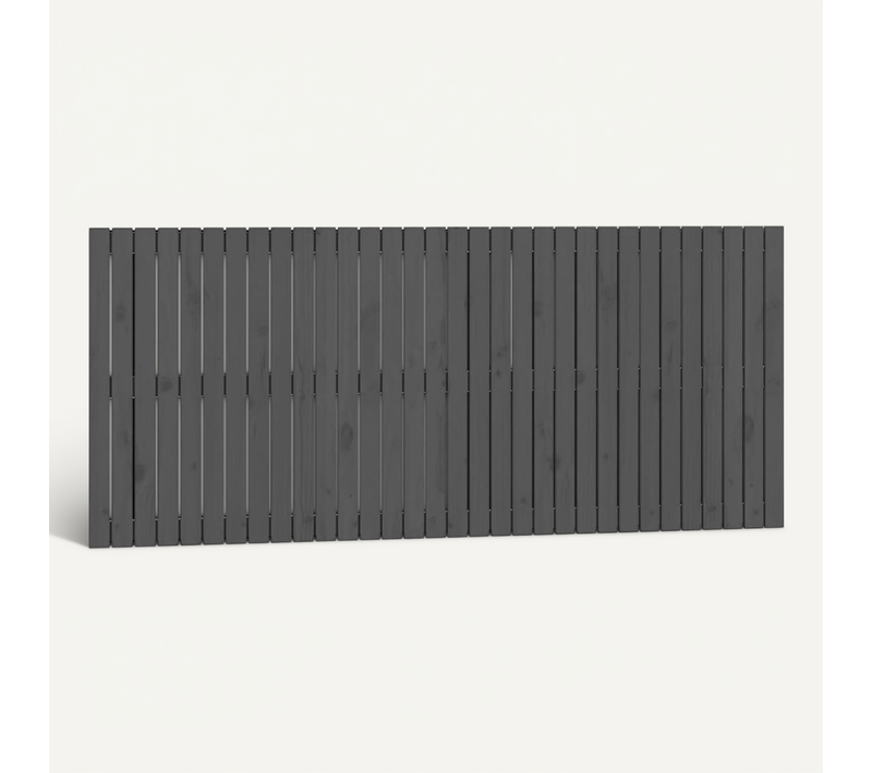 Tête De Lit Murale Gris 204x3x90 Cm Bois Massif De Pin