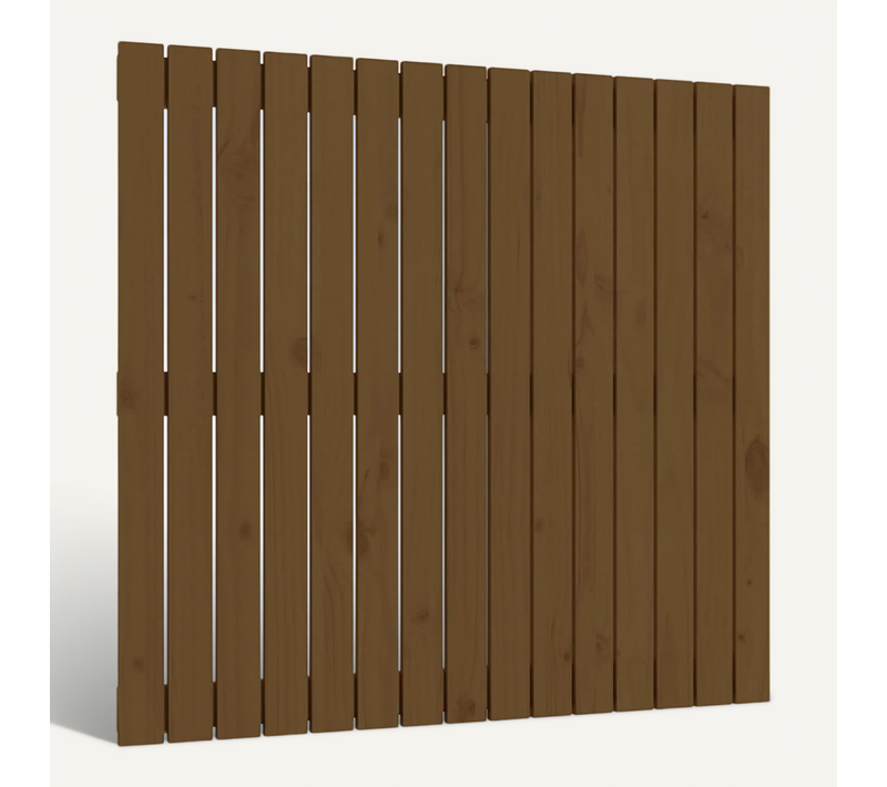 Tête De Lit Murale Marron Miel 95,5x3x90 Cm Bois Massif De Pin