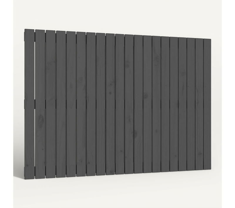 Tête De Lit Murale Gris 127,5x3x90 Cm Bois Massif De Pin