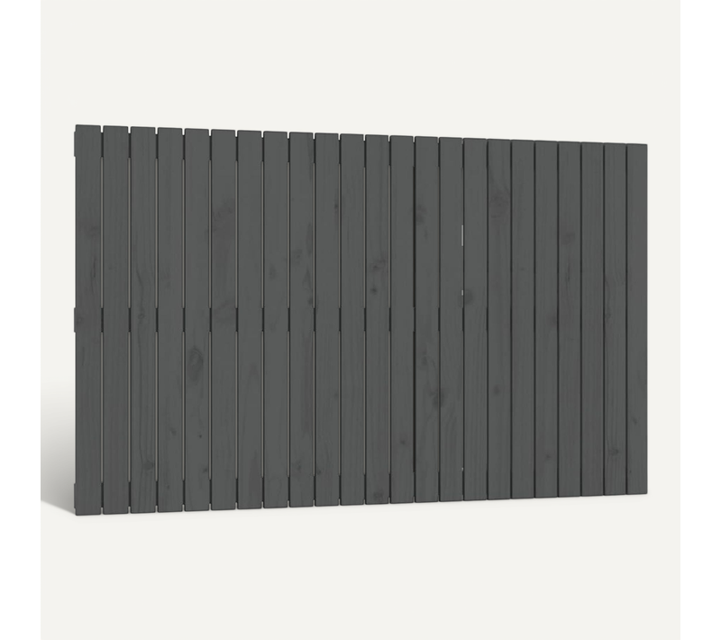 Tête De Lit Murale Gris 147x3x90 Cm Bois Massif De Pin