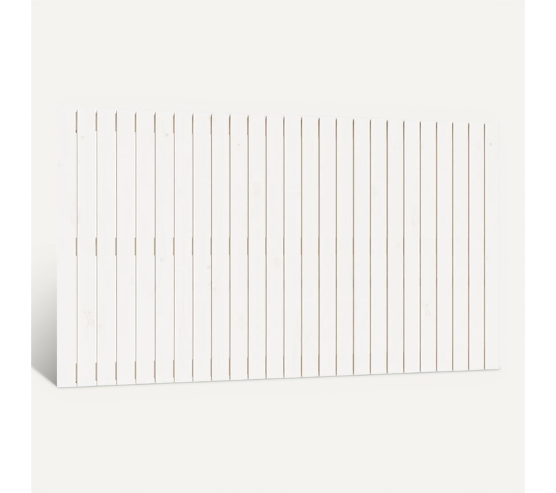 Tête De Lit Murale Blanc 159,5x3x90 Cm Bois Massif De Pin