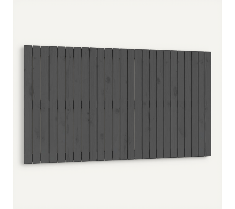 Tête De Lit Murale Gris 159,5x3x90 Cm Bois Massif De Pin