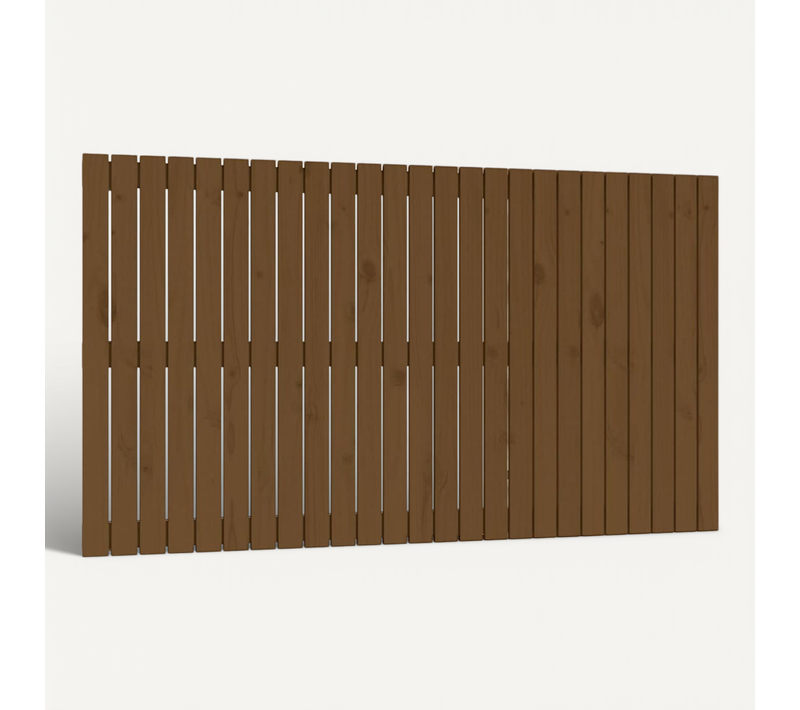 Tête De Lit Murale Marron Miel 159,5x3x90 Cm Bois Massif De Pin