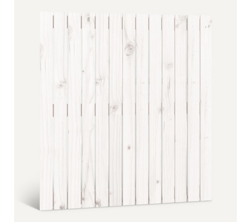 Tête De Lit Murale Blanc 82,5x3x90 Cm Bois Massif De Pin