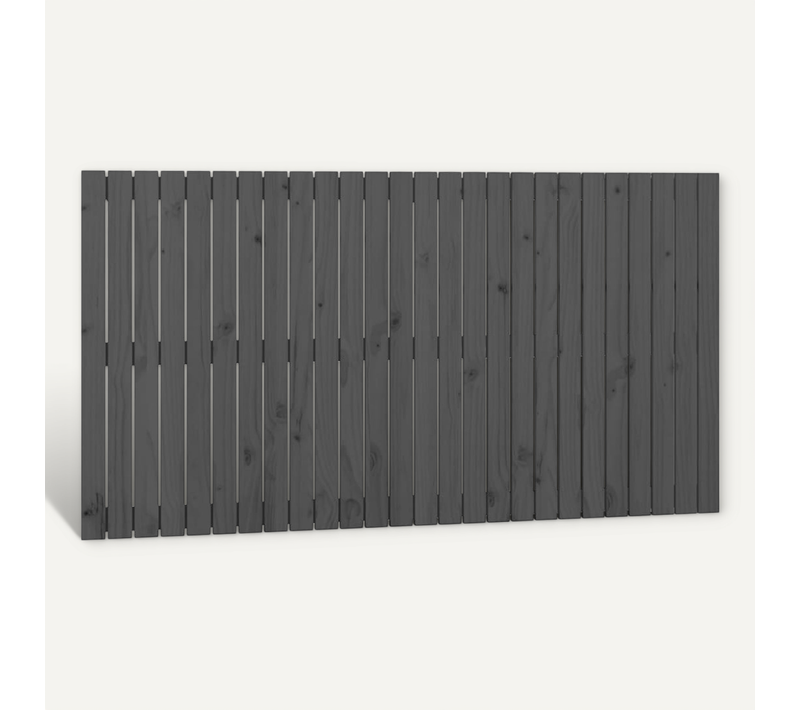 Tête De Lit Murale Gris 166x3x90 Cm Bois Massif De Pin