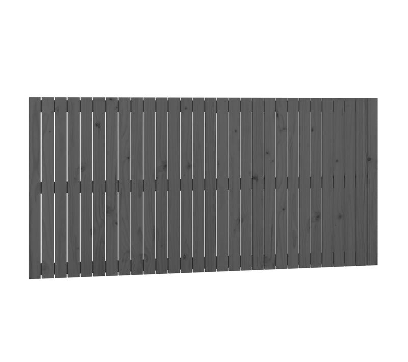 Tête De Lit Murale Gris 185x3x90 Cm Bois Massif De Pin