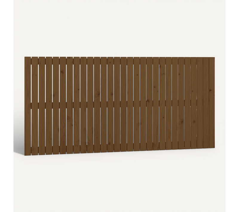 Tête De Lit Murale Marron Miel 185x3x90 Cm Bois Massif De Pin