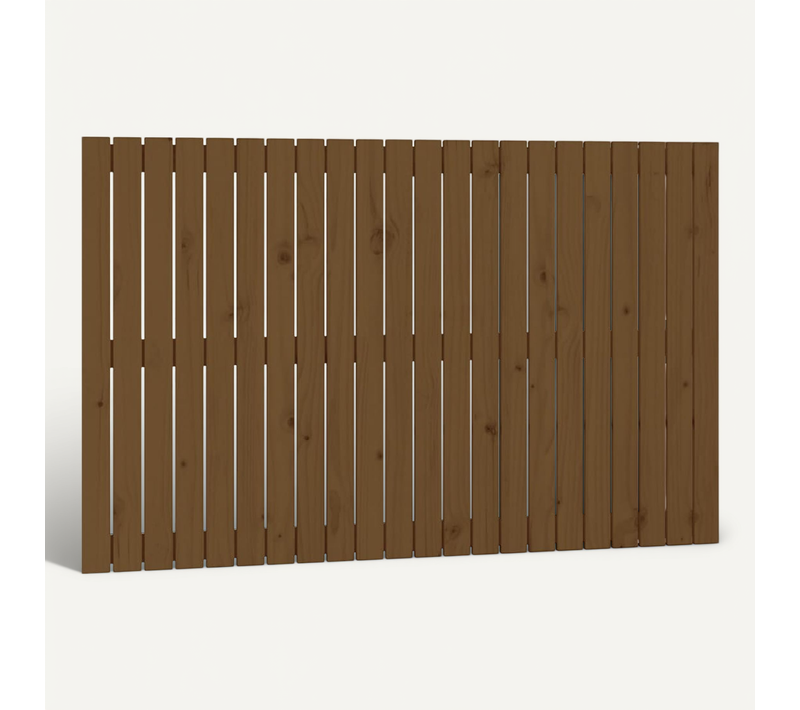 Tête De Lit Murale Marron Miel 140x3x90 Cm Bois Massif De Pin