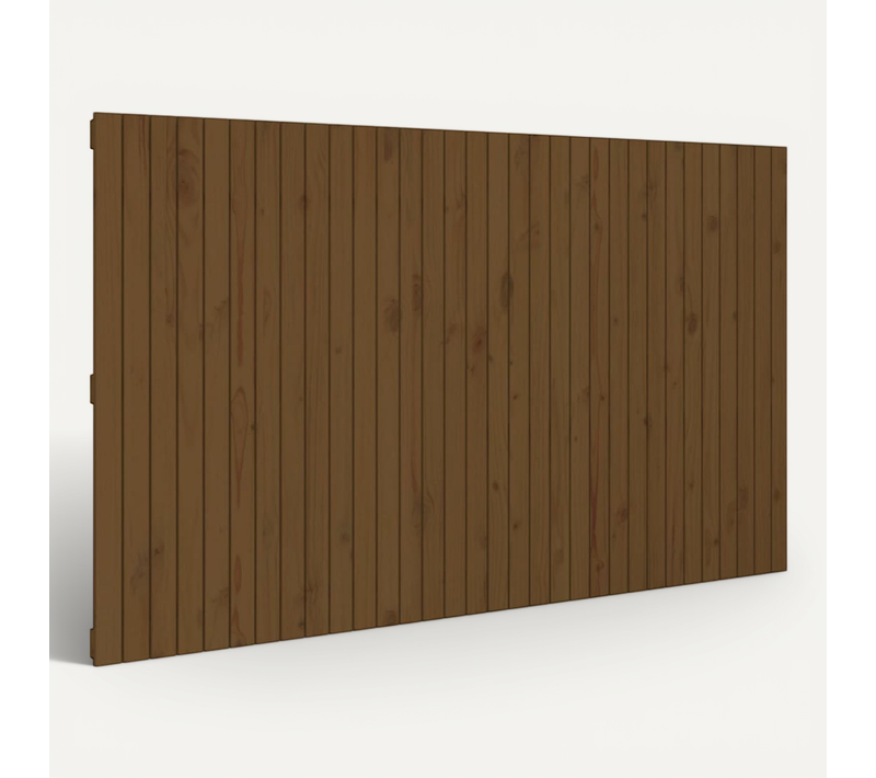 Tête De Lit Murale Marron Miel 204x3x110 Cm Bois Massif De Pin