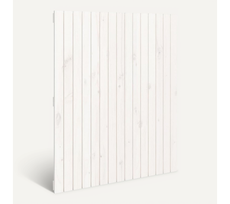 Tête De Lit Murale Blanc 95,5x3x110 Cm Bois Massif De Pin
