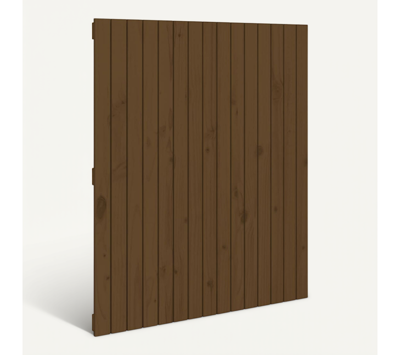Tête De Lit Murale Marron Miel 95,5x3x110 Cm Bois Massif De Pin