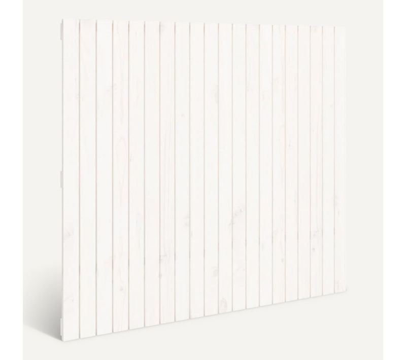 Tête De Lit Murale Blanc 127,5x3x110 Cm Bois Massif De Pin