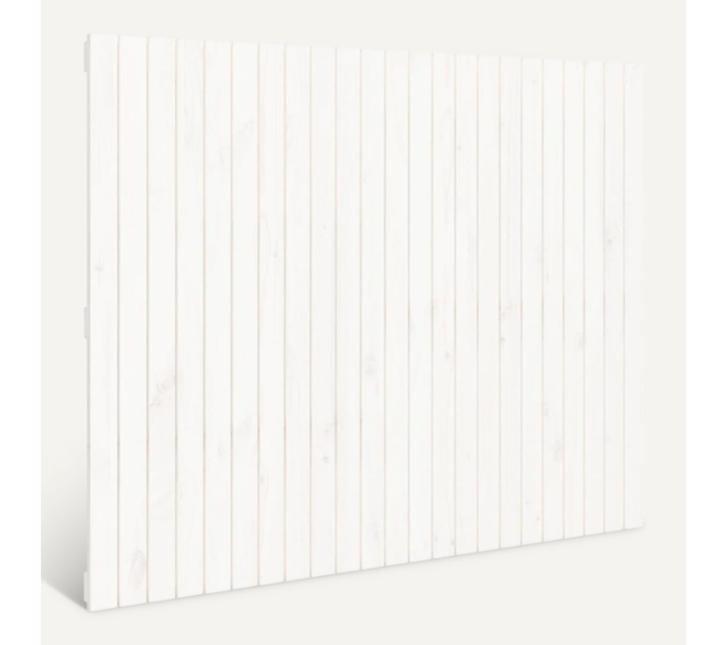 Tête De Lit Murale Blanc 146,5x3x110 Cm Bois Massif De Pin