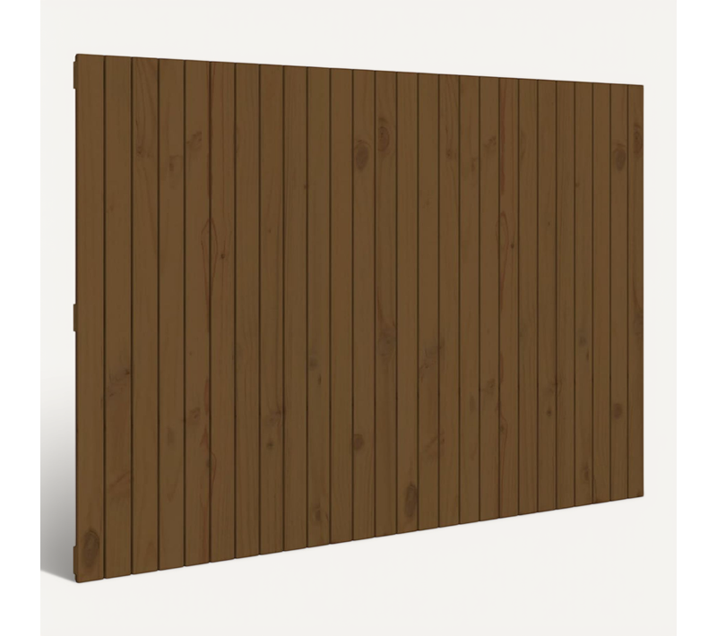 Tête De Lit Murale Marron Miel 166x3x110 Cm Bois Massif De Pin