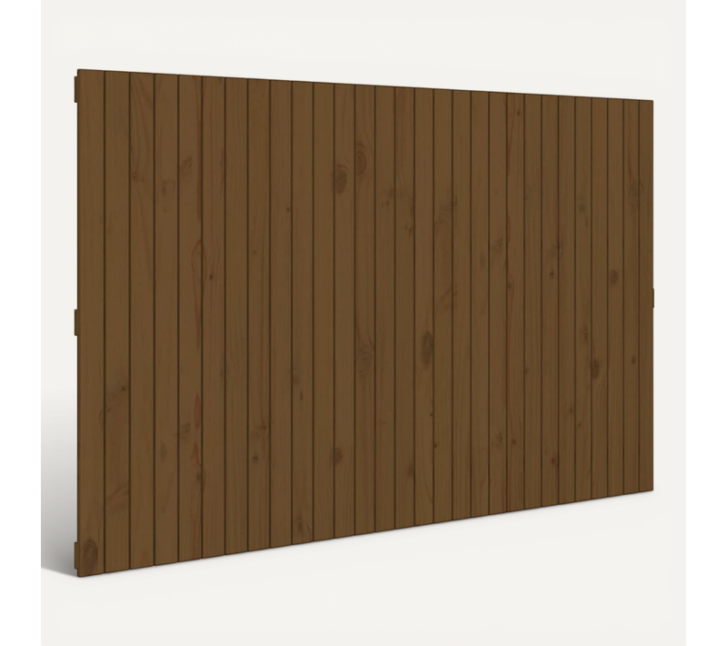 Tête De Lit Murale Marron Miel 185x3x110 Cm Bois Massif De Pin