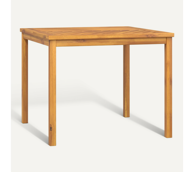 Table à Manger De Jardin 90x90x74 Cm Bois D'acacia Solide Meuble De Terrasse Extérieur