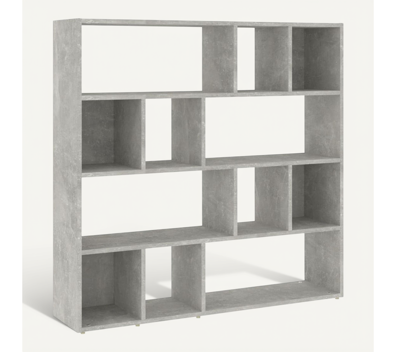 Bibliothèque/séparateur De Pièce Gris Béton 105x24x102 Cm