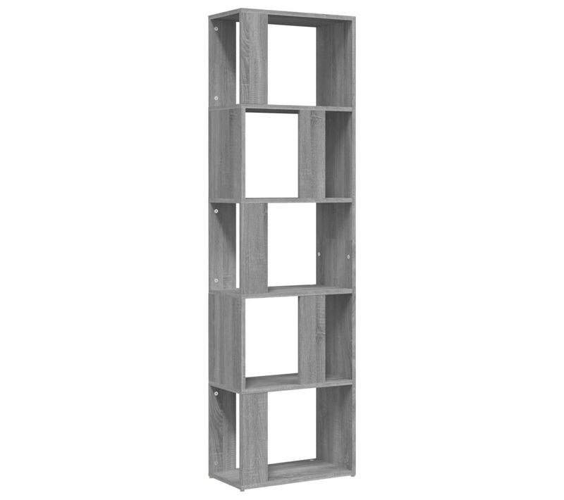 Bibliothèque Sonoma Gris 45x24x160 Cm Bois Contreplaqué