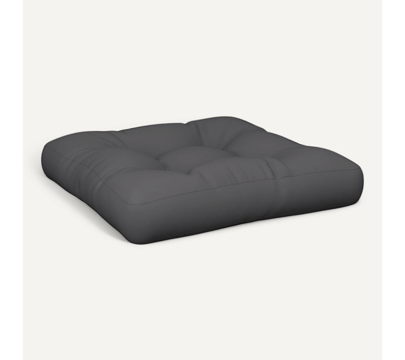 Coussin De Palette Anthracite 60x60x12 Cm Tissu