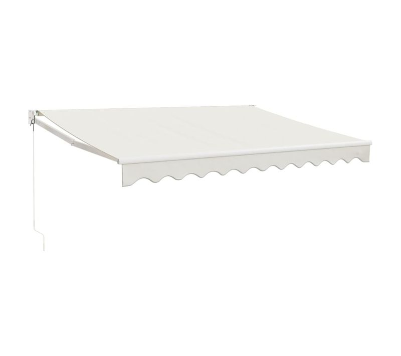 Auvent Rétractable Crème 3,5x2,5 M Tissu Et Aluminium