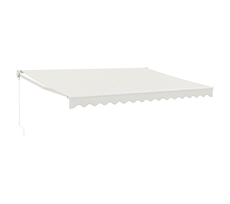 Auvent Rétractable Crème 4x3 M Tissu Et Aluminium