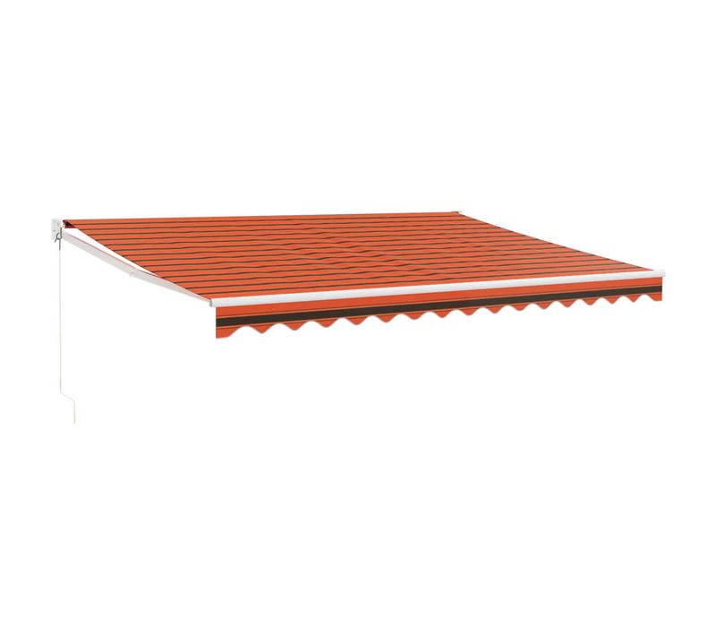 Auvent Rétractable Orange Et Marron 4x3 M Tissu Et Aluminium