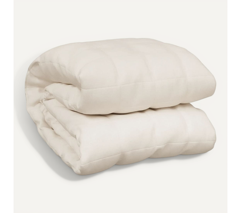 Couverture Lestée Crème Clair 152x203 Cm 11 Kg Tissu