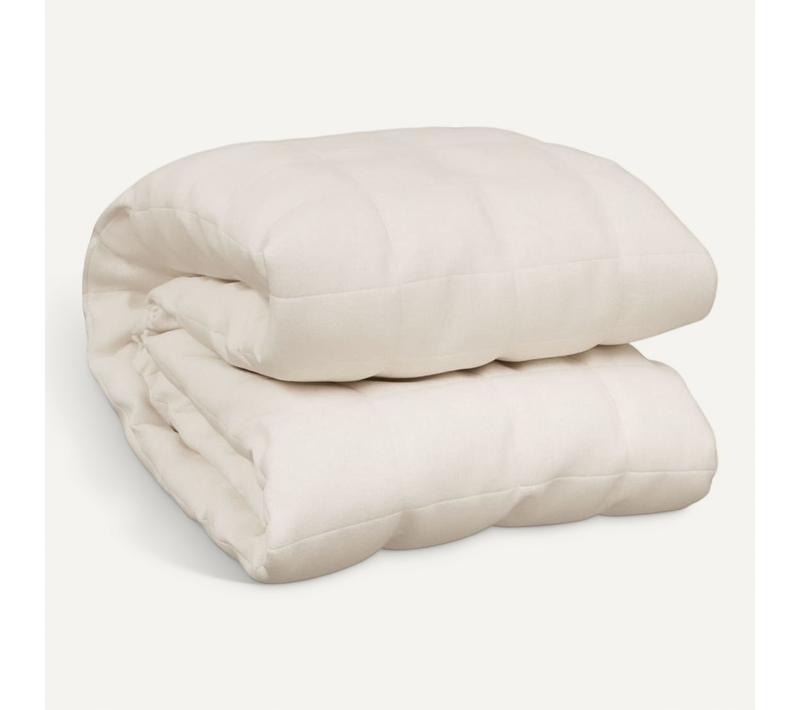 Couverture Lestée Crème Clair 200x220 Cm 9 Kg Tissu