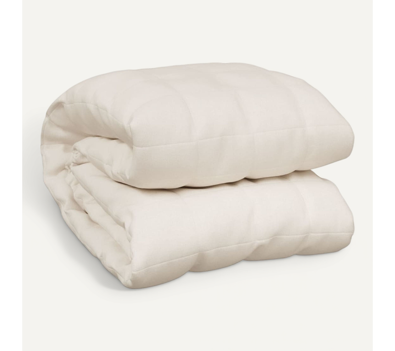 Couverture Lestée Crème Clair 200x230 Cm 13 Kg Tissu