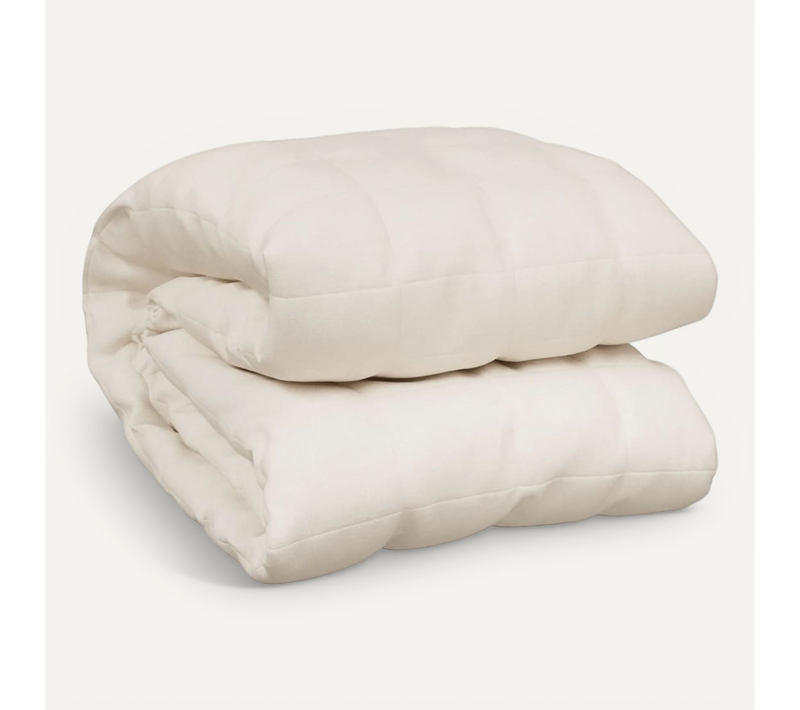 Couverture Lestée Crème Clair 220x240 Cm 15 Kg Tissu