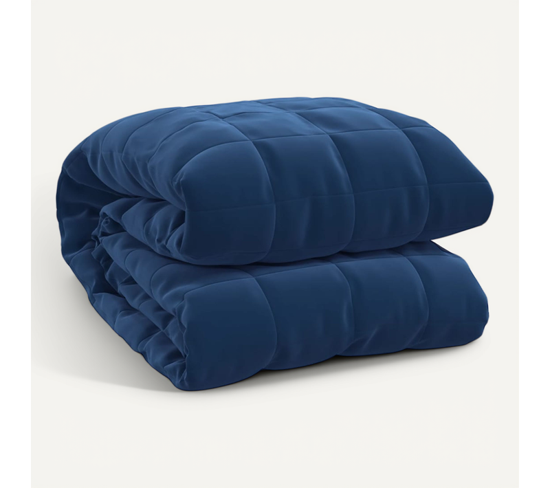 Couverture Lestée 220x240 Cm Bleu Tissu 15 Kg Matériau Respirant
