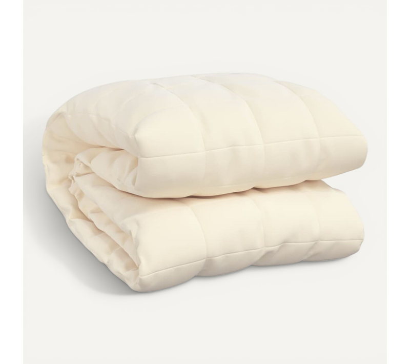 Couverture Lestée Crème Clair 140x200 Cm 6 Kg Tissu