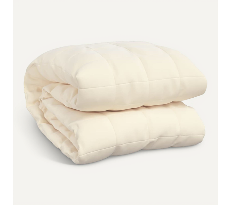 Couverture Lestée Crème Clair 220x230 Cm 15 Kg Tissu