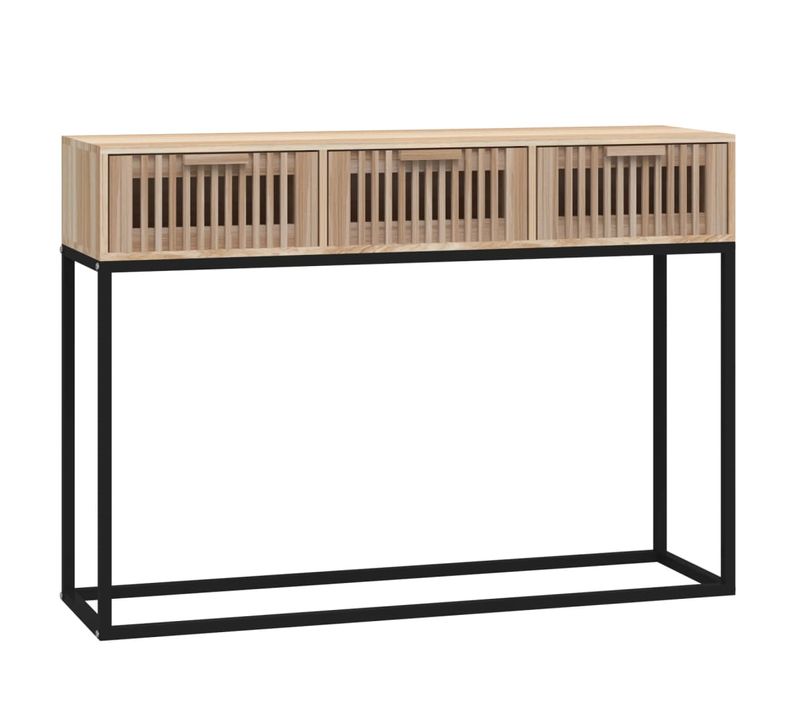 Table Console 105x30x75 Cm Bois Contreplaqué Et Fer