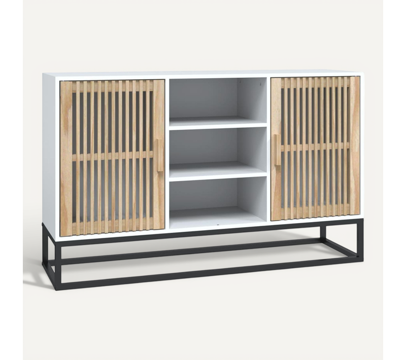 Buffet Blanc 105x30x65 Cm Bois Contreplaqué