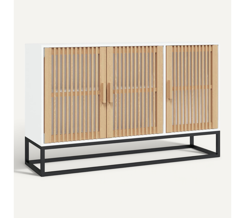 Buffet Blanc 105x30x65 Cm Bois Contreplaqué