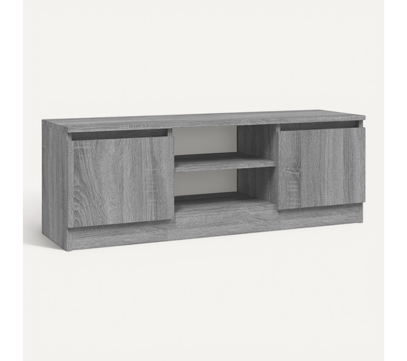 Meuble TV Avec Porte Sonoma Gris 102x30x36 Cm