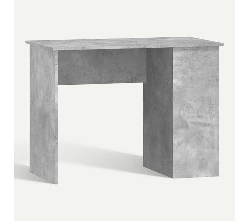 Bureau Gris Béton 100x55x75 Cm Bois Contreplaqué