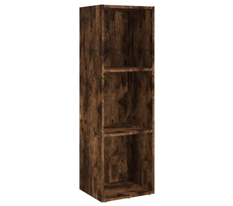 Bibliothèque/meuble TV Chêne Fumé 36x30x114cm Bois Contreplaqué
