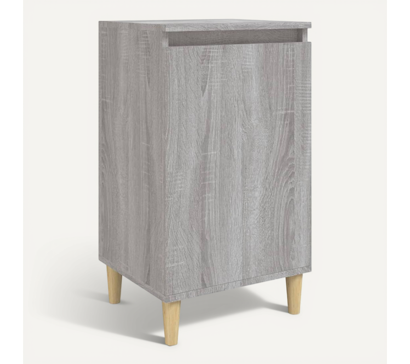 Table De Chevet Sonoma Gris 40x35x70 Cm Bois Contreplaqué