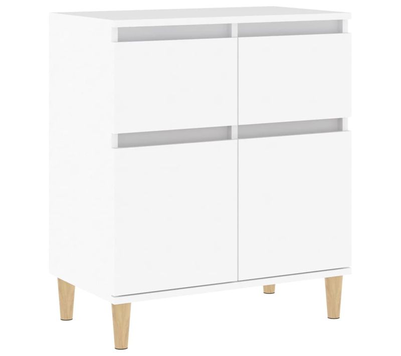 Panier à Linge D'angle Bambou Blanc 60 L Bois Contreplaqué