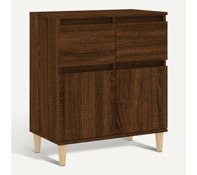 Buffet Chêne Marron 60x35x70 Cm Bois Contreplaqué