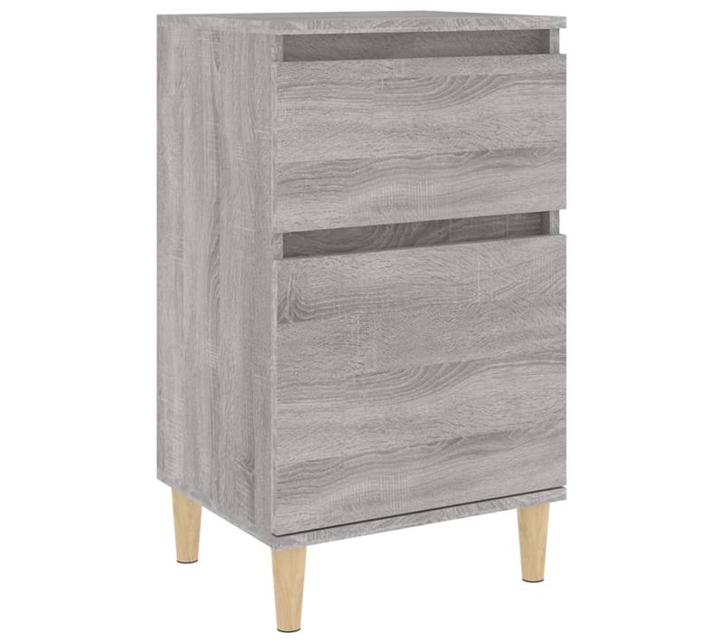 Table De Chevet Sonoma Gris 40x35x70 Cm