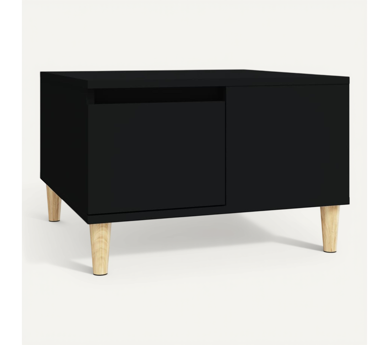 Table Basse Noir 55x55x36,5 Cm Bois Contreplaqué