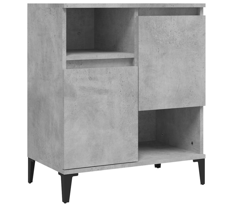Buffet Gris Béton 60x35x70 Cm Bois Contreplaqué