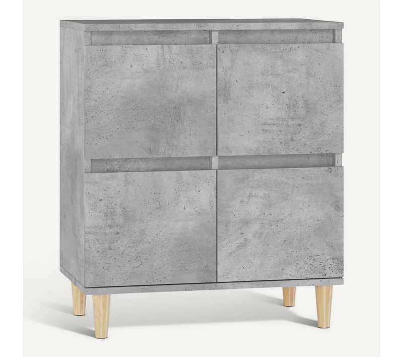 Buffet Gris Béton 60x35x70 Cm Bois Contreplaqué